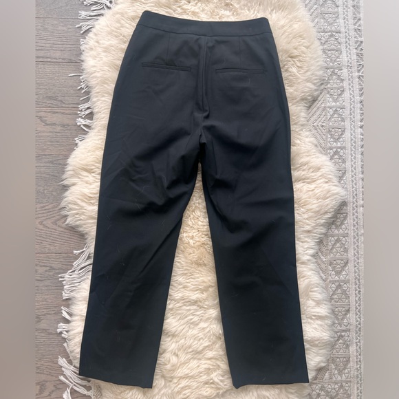 GOOP X UNIVERSAL STANDARD Black Wool Pleated Cropped Trousers - Picture 6 of 6